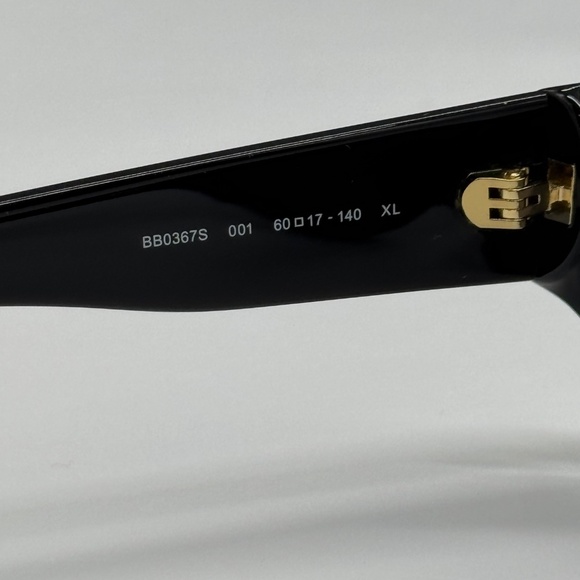 NEW BALENCIAGA BLACK OVAL WOMEN SUNGLASSES BALENCIAGA BB0367S 001 EYEWEAR - Picture 8 of 10